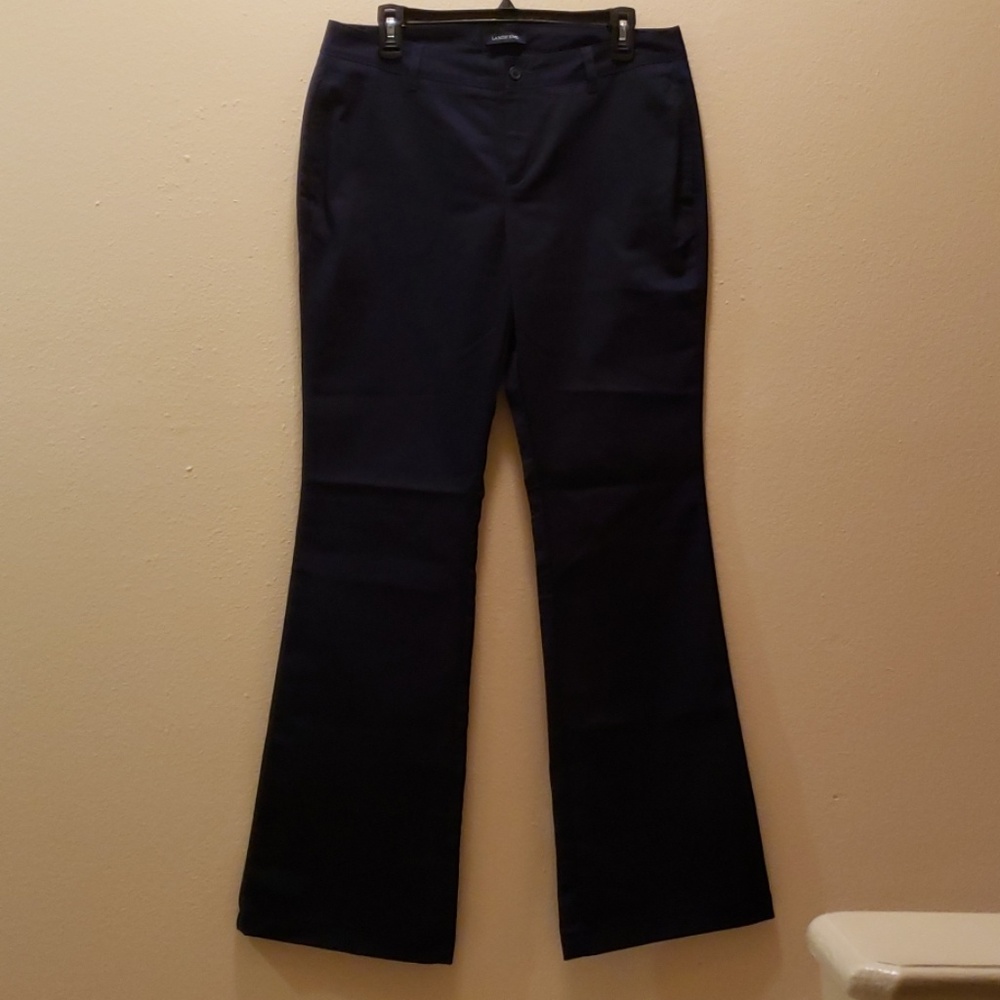 Lands End Women's Navy Boot Cut Trousers